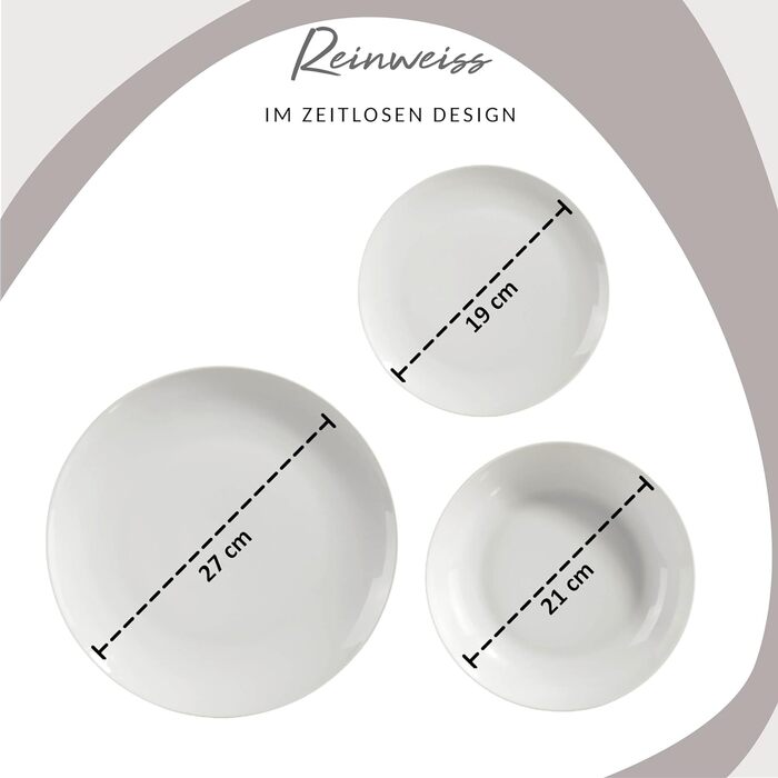 Столовий сервіз, білий, порцеляна 24 шт. на 6 персон Sänger New Port