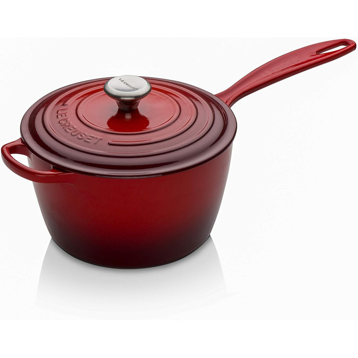Чугунный сотейник Ø 20 см, 2,5 л с крышкой, вишнево-красный Signature Le Creuset