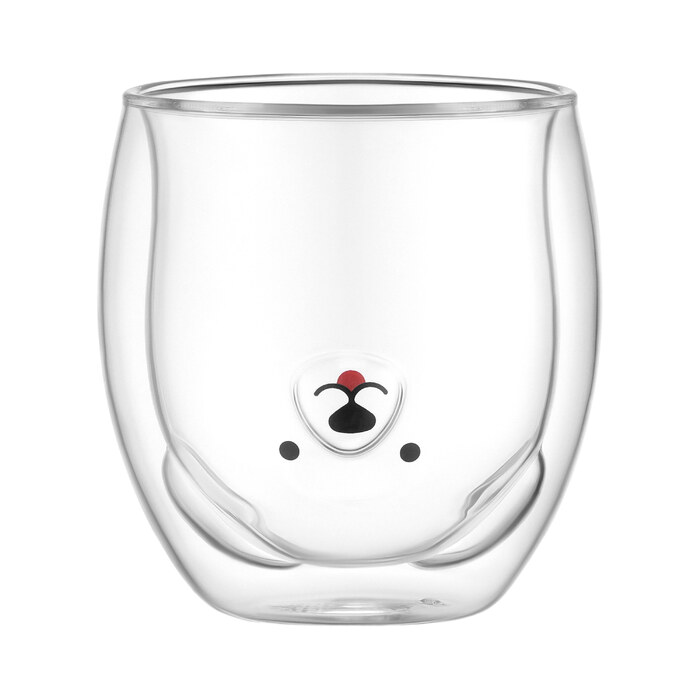 ARDESTO Набір чашок з подвійними стінками Animals, 300мл, 2шт, боросилікатне скло, прозорий