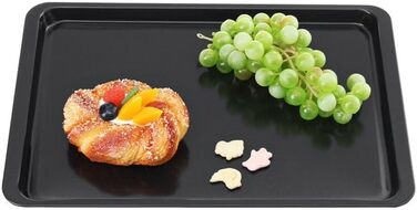 Прямокутне деко, корпус духовки з вуглецевої сталі з антипригарним покриттям, підходить для випікання різних страв (чорний)