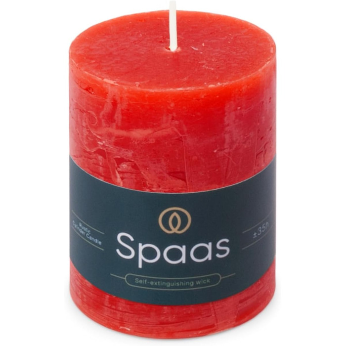 Свічка Spaas Rustic Pillar 70/95 мм 35 шт. - світло-рожева (червона)