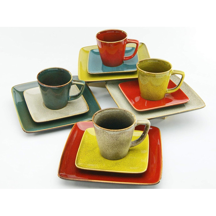 Набор посуды на 4 персоны, 16 предметов, глазурь Retro Style Creatable