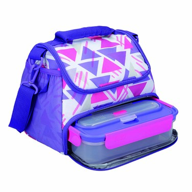 Ланч-бокс Built Active зі столовими приладами, тризонний, 23,5 х 17 см, 1050 мл