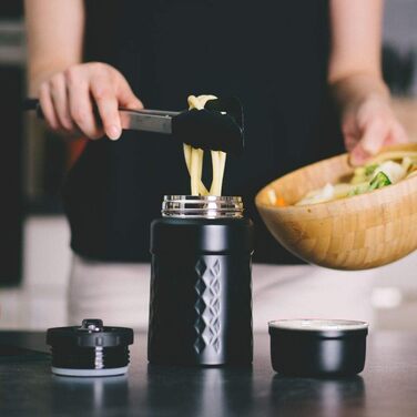 Термоконтейнер 500 мл чорний/білий Urbavo