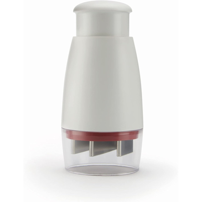 Класичний овочерізка Zyliss E910012 Zig Zig, пластик/нержавіюча сталь, білий/червоний, цибулярізка, овочерізка, універсальний подрібнювач, можна мити в посудомийній машині, гарантія 5 років Classic Hacker