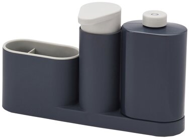 Органайзер для раковини з дозатором для мила сірий SinkBase Sink Tidy Set Joseph Joseph