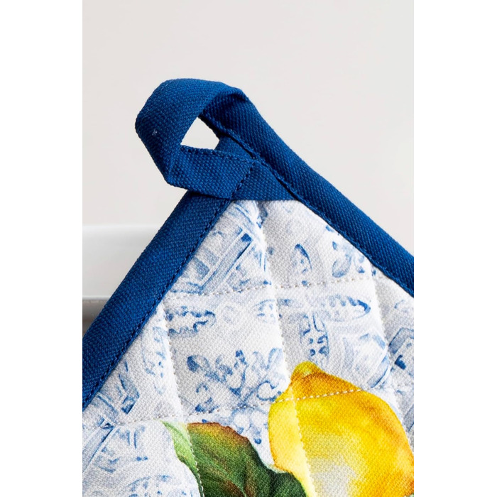 Рукавички для духовки Maison d&39 Hermine, підставки для каструль, 100 бавовна, термостійкі кухонні рукавички, рукавички для духовки (19 см x 33 см) та підставки для каструль (20 см x 20 см) для приготування їжі, Morzine - рукавички для духовки на День по