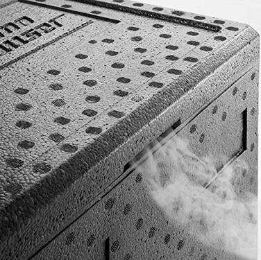 Термохаузер EPP термобокс Pizza Eco Line з кришкою - об&39єм 22 л - 41 x 41 x 23 см - ящик для піци для служби доставки (12,5 л)