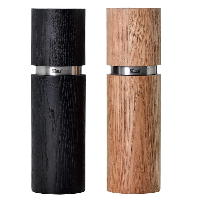 Мельница для перца и соли 20 см, набор 2 предмета, черный/коричневый Textura AdHoc