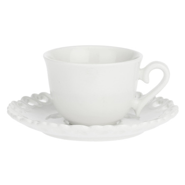 Чашка для кави з блюдцем La Porcellana Bianca VALENTINO, порцеляна, 80 мл