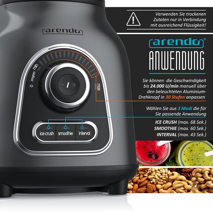 Блендер 1,75 л 1400 Вт Arendo