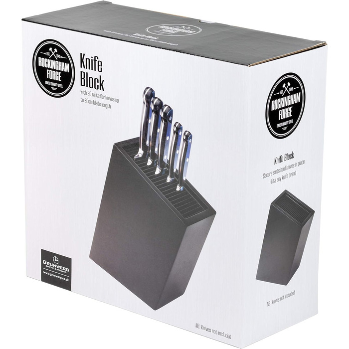 Блок ножів, чорний Rockingham Forge