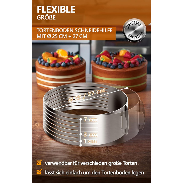 Набір для нарізки тортів з нержавіючої сталі, 3 предмети 4smile