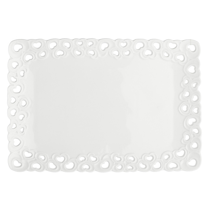 Поднос прямоугольный La Porcellana Bianca VALENTINO, фарфор, 31 х 22 см