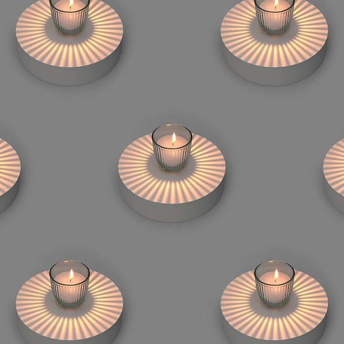 Свічка у свічнику Bougies La Française, біла, 7 х 7 см, 75 г