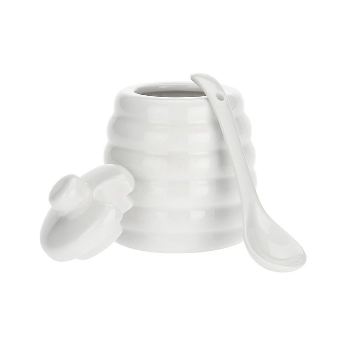 Ємність для цукру La Porcellana Bianca MENAGE з ложкою, порцеляна, 10 х 6,5 см