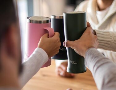 Термокружка для пива с крышкой 500 мл черный Milu