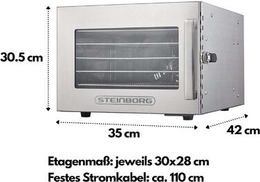 Дегідратор на 6 полиць, 400 Вт Steinborg