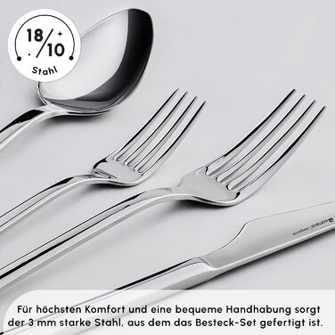 Набір столових приборів Karaca Sedir Elegance на 12 персон, 84 предмети - Високоякісні столові прибори з нержавіючої сталі 18/10