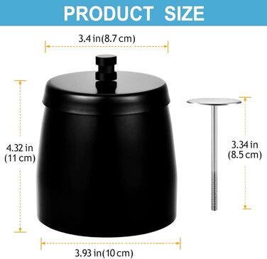 Попільничка з кришкою чорний MOKHT