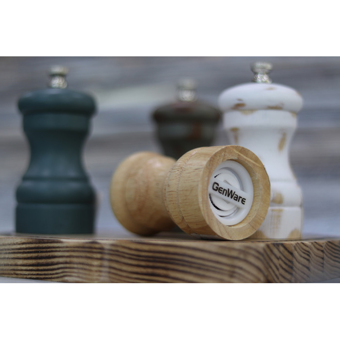 Млинок сіль-перець 10 см, світле дерево, GenWare