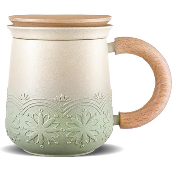 Чашка для чая с крышкой и ситечком 420 мл Zens