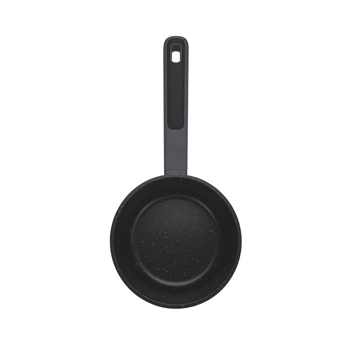 Ковш Fissman 16x8,5 см/1,4 л EVOLUTION со стеклянной крышкой литой алюминий с антипригарным покрытием (14583)