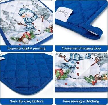 Набір з 2 кухонних рукавиць та підставок для каструль Arquiel Gnome Autumn Orange Checked, 100 бавовняні кулінарні рукавички, термостійкі кухонні рукавички для приготування їжі, осінній декор, подарунки для жінок (зимовий гном, духовка*2 підставка для кас