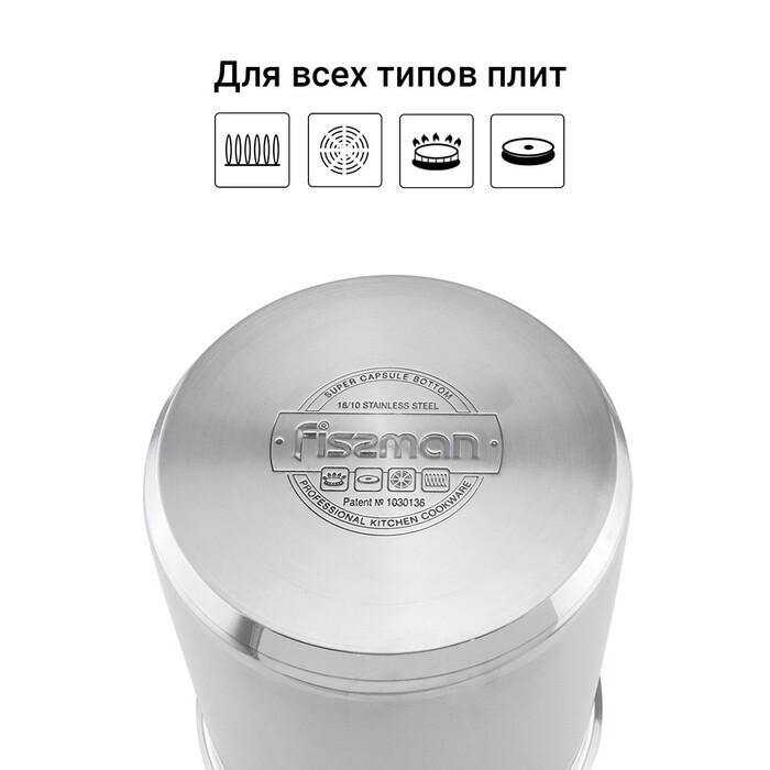 Каструля зі вставкою-пароваркою Fissman 16x18 см на 3,5 л (5099)