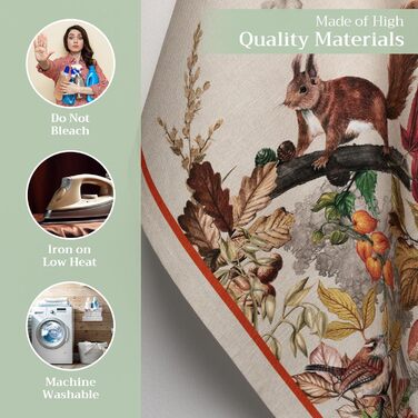 Набір з 3 багатоцільових кухонних рушників Maison d&39 Hermine Сільське Різдво зі 100 бавовни Барні рушники День подяки/Різдво (50 см x 70 см) (12 - Recolte)