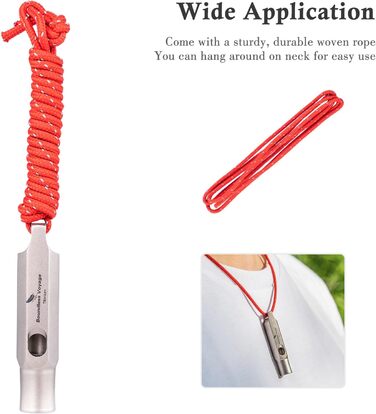 Аварійні свистки безпеки виживання зі шнурком 2 шт. iBasingo