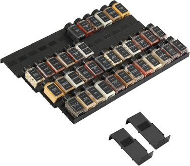 Органайзер для спецій пластиковий розсувний, 48 комірок, чорний Famhap