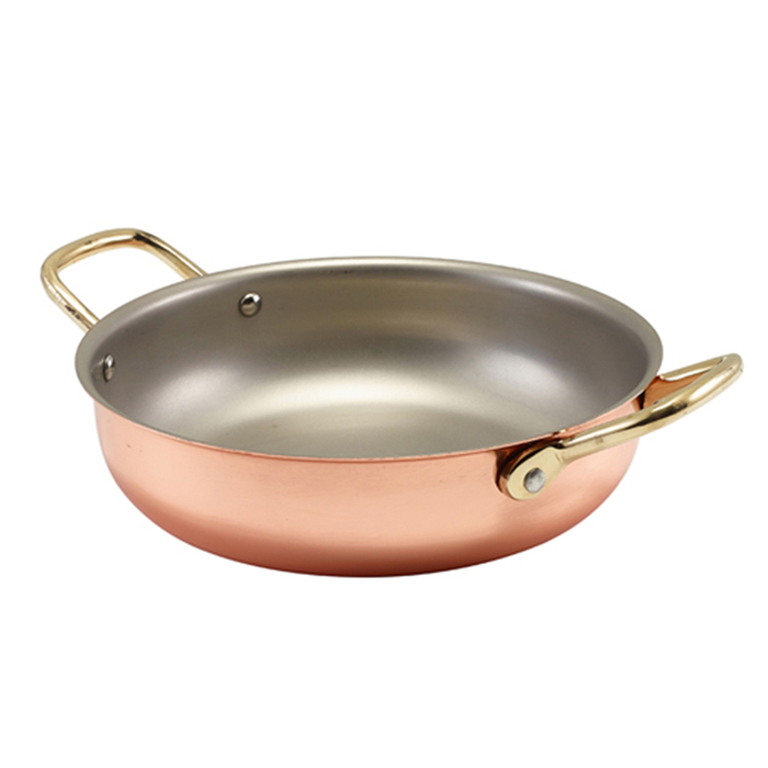 Сковорода для подачі 19.5*5 см, 1200 мл, кругла, мідне покриття GenWare