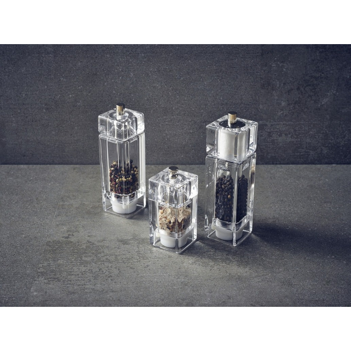 Мельница для соли и перца квадратная, 15 см, акрил, GenWare