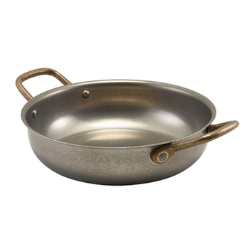 Сковорода для подачи 19.5*5 см, 1200 мл, круглая, металлическая, Vintage Steel, GenWare