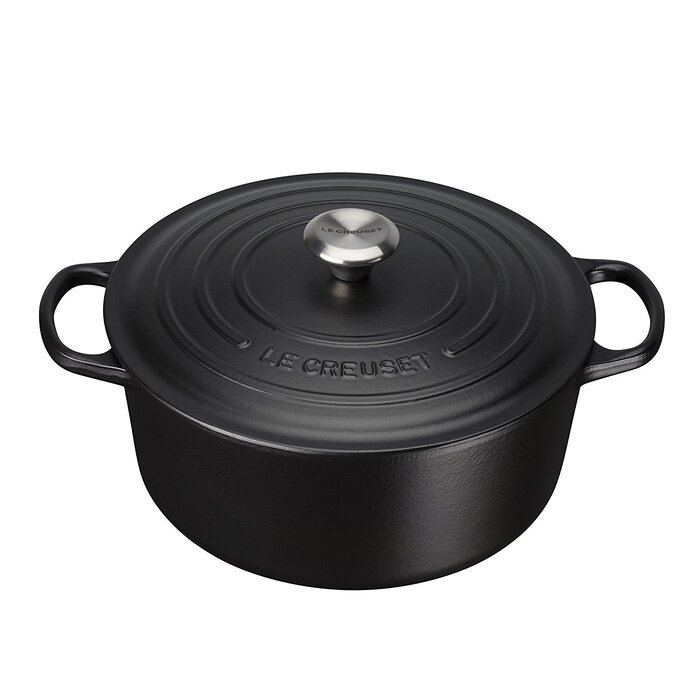 Каструля / жаровня з кришкою 24 см, чорний матовий Signature Le Creuset