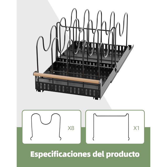 Підставки для посуду з 10 роздільниками білий NETEL