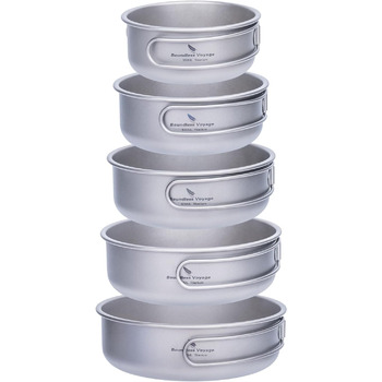 Портативний кухонний набір посуду сковорідки 350 мл 500 мл 600 мл 700 мл 800 мл. 5 шт. iBasingo