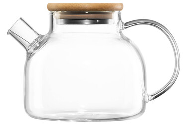 Заварник Ardesto Gemini 600мл, боросиликатное стекло, бамбук, прозрачный