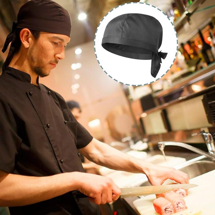 Набір із 4 кухарських шапок чорний Dzsomt