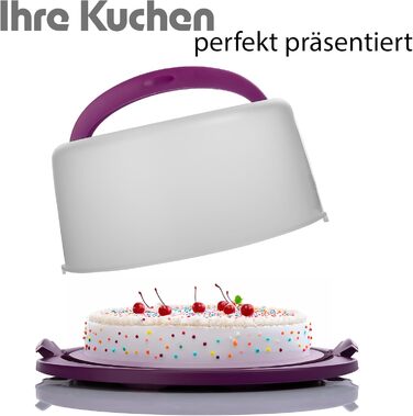 Контейнер для тортов переносной ‎38 x 33 x 15,5 см, фиолетовый BigDean