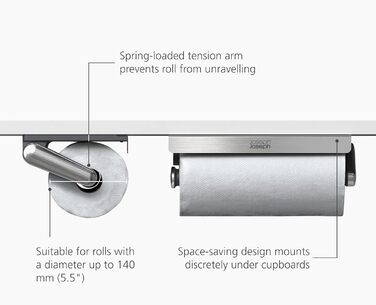 Тримач для кухонних рулонів 140 мм RollGrip Joseph Joseph