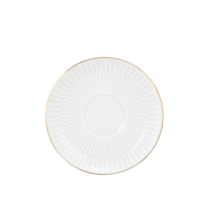 Блюдце комбинированное 12 см, белое с золотистым ободком Amina Goldrand Seltmann Weiden