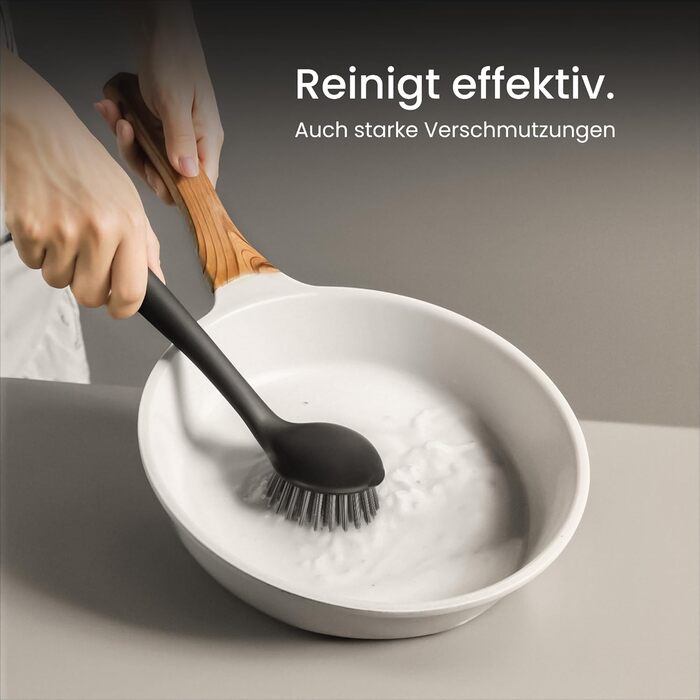 Щітка для миття посуду з міцною щетиною 2 шт. чорний Black Sweden Home