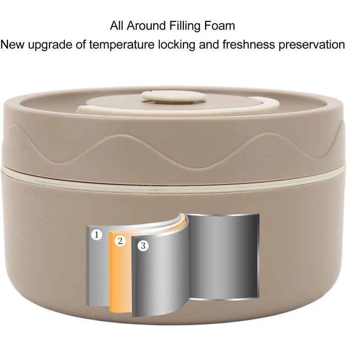 Термоконтейнер теплоізоляційний 420 мл коричневий Tissting