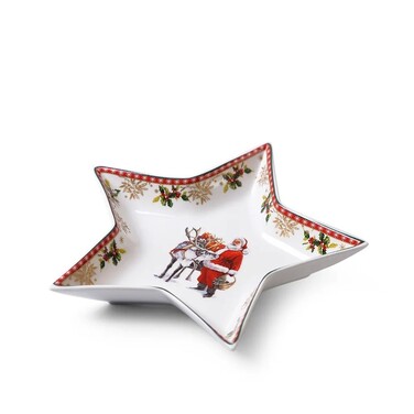 Блюдо Fissman CHRISTMAS 19 см в форме звезды фарфор (13789)
