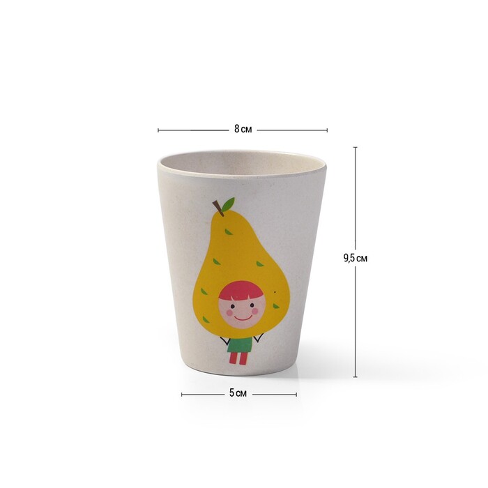 Стакан для детей бамбуковое волокно Fissman 300 мл Груша (8361)