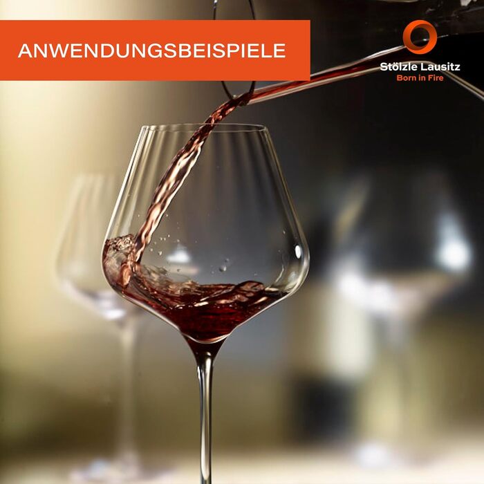 Набір келихів для білого вина з 6/Келихи для вина Кришталевий келих/Келих для білого вина/Високоякісний набір келихів для вина/Келихи для вина Stlzle (бордові келихи)