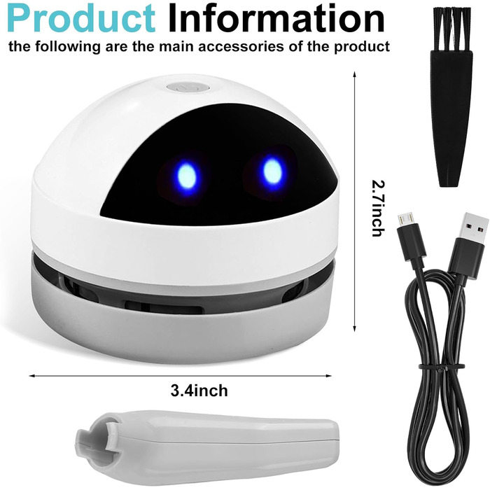 Міні-пилосос бездротовий білий Sporgo