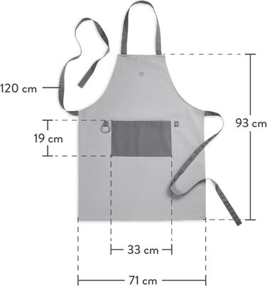 Фартух кухонний сірий Springlane Kitchen